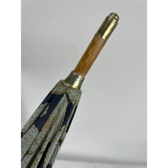 VTG Schertz Original Parasol Umbrella Paisley Lucite Handle - Picture 6 of 10